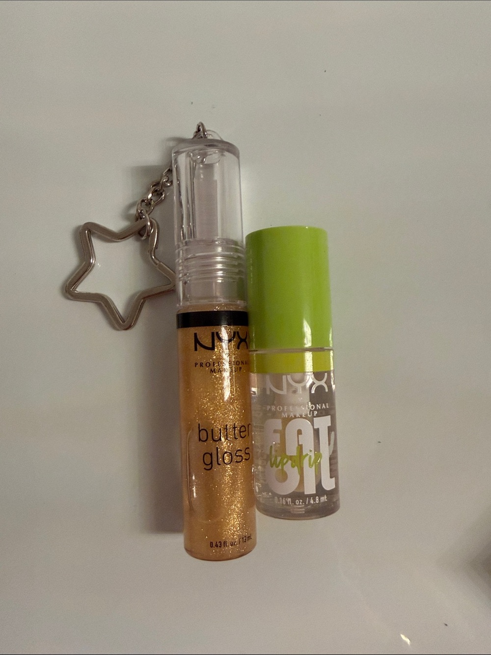 NYX Butter Gloss Lip Gloss - Shimmering Gold & clear fat oil